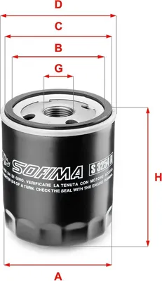 Produktbild von Ölfilter SOFIMA S 3254 R Anschraubfilter für LAND ROVER Freelander SUV (L314) für MG MGF (RD) für ROVER 75 (RJ)
