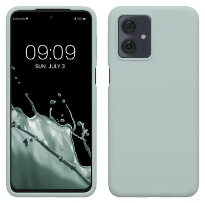 Produktbild von kwmobile Handyhülle für Motorola Moto G54 5G Hülle - Case Silikon - Kabelloses Laden - Schutzhülle Cover in Cool Mint