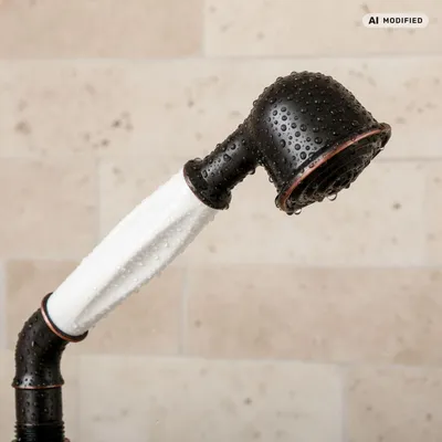 Produktbild von PaulGurkes Retro Nostalgie Handbrause schwarz Duschkopf vintage Dusche