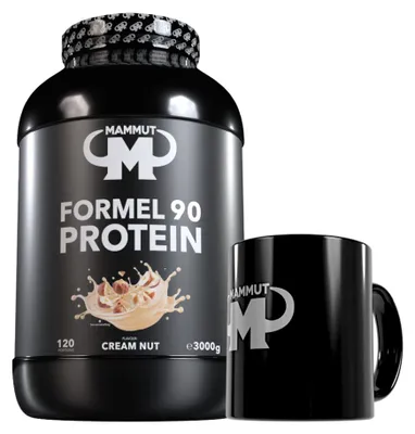 Produktbild von Mammut Nutrition - Formel 90 Protein 3000 g Dose - 120 Portionen Eiweiß + GRATIS Keramik Tasse, Geschmack: Cream Nut