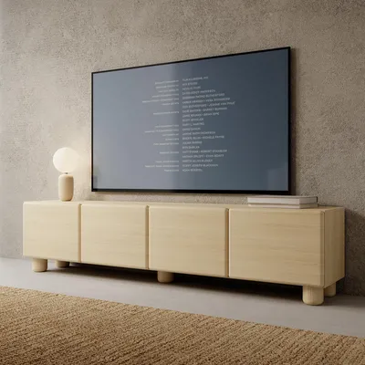 Immagine prodotto di Kaleriha - Mobile Porta tv, 200x38x47h cm Marrone Rovere, un Ripiano