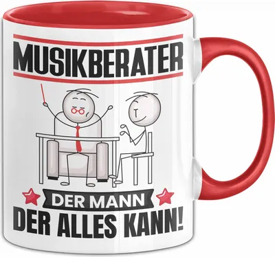 Produktbild von Musikberater Tasse Geschenk für Musikberater Der Mann Der Alles Kann Geschenkidee zum Geburtstag (Rot)
