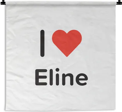 Produktbild von MuchoWow® Wandteppich Wandbehang Ich liebe - Eline - Mädchen 150x150 cm Tapisserie Dekoration Wandtuch - Wohnaccessoires - Modernes
