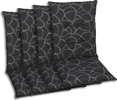 Produktbild von GO-DE Textil, Sesselauflage Mittellehner, 4er-Set, Farbe: anthra, Maße ca.: 108 cm x 50 cm x 7 cm