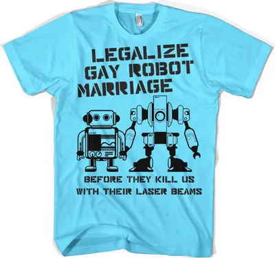 Produktbild von Legalize Gay Robot Marriage - Large - Skyblue
