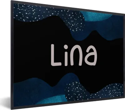 Produktbild von MuchoWow® Gerahmtes Poster Lina - Pastell - Mädchen 80x60 cm - Poster mit Schwarzem Bilderrahmen Wandposter Rahmen Foto Bilder - Schwarzem - Mit Gestell
