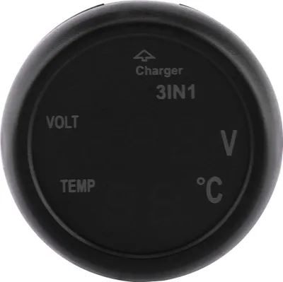 Obrázok produktu pre Dvojitý LED digitálny displej voltmeter teplomer zapaľovač cigariet USB nabíjačka do auta (zelená, červená)