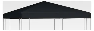Produktbild von Pavillondach 310 g/m² 3x3 m Grau, Ersatzbezug für Gartenpavillon