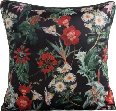 Produktbild von Dekorativer Kissenbezug Sofakissen VELVET 102 45x45 schwarz grün