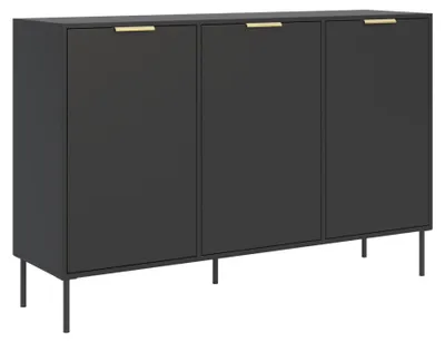 Produktbild von Selsey Vena – Sideboard 3-türig, Schwarz, 150 cm
