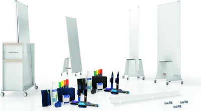 Produktbild von magnetoplan Whiteboard-Bundle 12412392 Medium