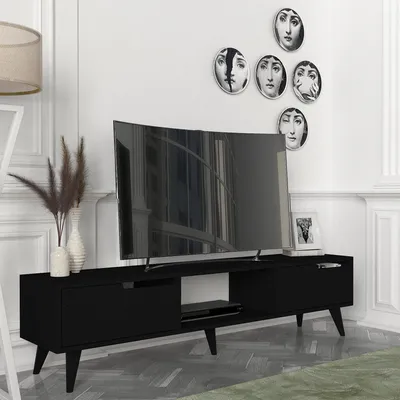 Zdjęcie produktu dla Szafka pod TV 'Kullila' z 2 drzwiczkami 160 x 35 x 40 cm czarna