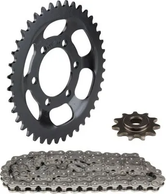 Obrázek produktu pro Řetězová sada 3-dílná černá 11/40 zubů pro Zündapp ZD 40 typ 446-300 (FG-č. 9201499-9255042)