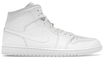 Obrázok produktu pre Nike Air Jordan 1 Mid "Triple White", White, Veľkosť: 40