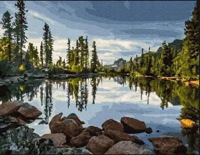 Zdjęcie produktu dla Norimpex diamond gemä lde calm lake 30x40cm