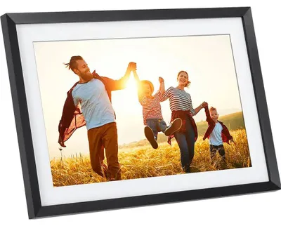 Image de Cadre photo numérique Rollei WiFi 107, écran de 10,1 pouces, 32 Go de stockage, puissance de 2W, compatible avec l'application Frameo, couleur noire