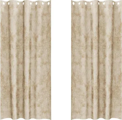 Obrázok produktu pre vidaXL Zamatové závesy so záclonami 2 ks krémové 245 x 140 cm zamat
