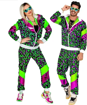 80er Jahre Sportanzug Damen - Retro Trainingsanzug Kurzarm Set