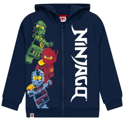 Produktbild von LEGO Ninjago Kapuzenpullover | Ninjago Kleidung für Jungen | Ninja Kinder Hoodie | Blau | 134