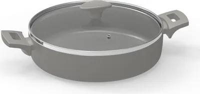 Produktbild von Michelino Alythia Servierpfanne mit Glasdeckel - 28 cm in Grau