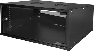 Produktbild von LogiLink W06C55B, Wandmontiertes Regal, 6U, 40 kg, 10 kg, Schwarz