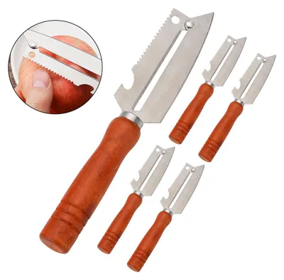 Produktbild von 3 in 1 Schäler Set 5 teilig multifunktionaler Ananasschneider Edelstahl Obstschäler für Küche