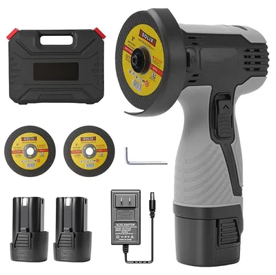 Zdjęcie produktu dla Szlifierka kątowa – Mini 16,8 V – zasilanie akumulatorowe – bez akumulatora (sam urządzenie) – szlifowanie, cięcie, polerowanie – szaro-czarna