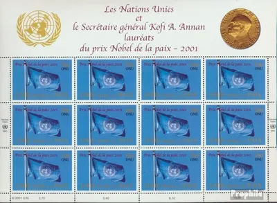 Produktbild von Briefmarken UNO - Genf 2001 Mi 432Klb Kleinbogen (kompl.Ausg.) postfrisch Verleihung Friedensnobelpreis