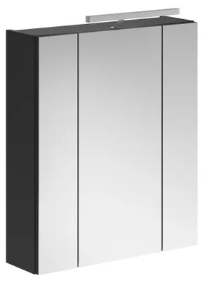 Produktbild von Linus Spiegelschrank Bad 3 Türen mit Licht schwarz.