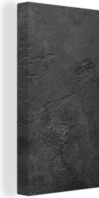 Produktbild von MuchoWow® - Leinwandbilder - Beton - Strukturiert - Industriell - Schwarz - Grau, Wandbild, Wanddeko Bilder Wohnzimmer, 20x40 cm
