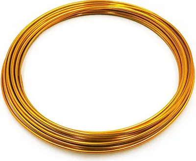 Produktbild von Floristischer Draht - Ring - 2 mm x 10 m - Gold