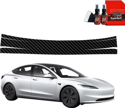 Produktbild von Kohlenstoff Schutzfolie Grizz Protector für Ladekante - Tesla Model 3 (2021-2025)