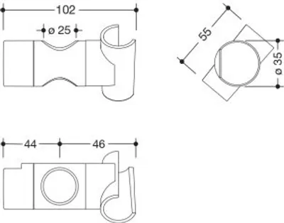 Produktbild von HEWI 70899 Brausehalter für System 900