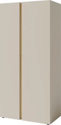 Produktbild von Kleiderschrank 90X195X50 Cm Luca Lc3 Schrank 2 Türiger Drehtürenschrank Sandbeige/Eiche Geölt