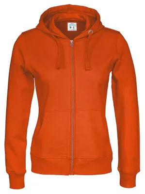 Produktbild von Cottover - Hoodie mit durchgehendem Reißverschluss für Damen, Baumwolle ET815 (XL) (Orange)