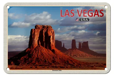 Produktbild von Blechschild Reise 18x12cm Las Vegas USA Monument Valley Hochebene