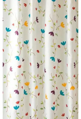 Productafbeelding van Aqualine douchegordijn, 180x200 cm, PE, met bloemenprint