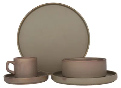 Obrázek produktu pro Keramika sada nádobí - Ground Stackable - 20 kusů - pro 4 osoby - kamenina