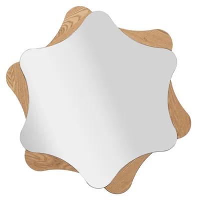 Produktbild von Wandspiegel Sternform Holzoptik 80 cm Natur Mauro Ferretti STAR