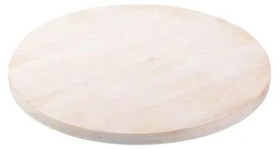 Kerzenteller aus Mangoholz, Ø 10 cm, natur, Tischdeko