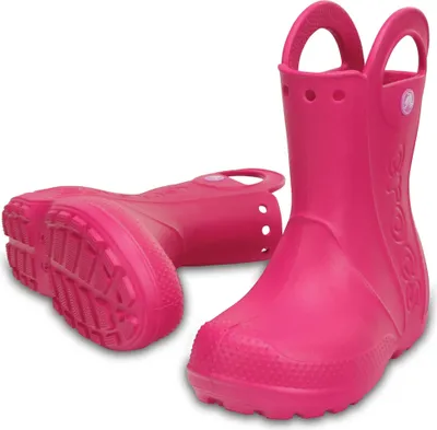 Zdjęcie produktu dla Crocs Handle It Rain, Kozaki, Kalosze, Uni , Dziecko, Czerwony, Monochromatyczny