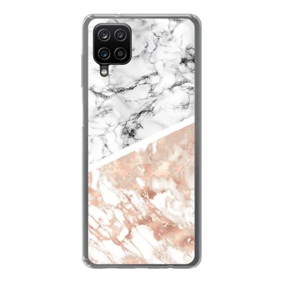 Produktbild von MuchoWow® Handyhülle Schutzhülle Hülle für Samsung Galaxy A12 Marmor - Rosa - Abstrakt - Luxus Silikon Softcase Handy Hülle - Bild