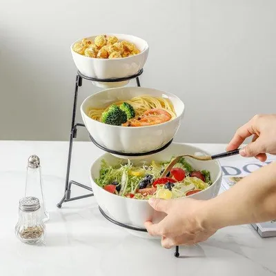 Image de Corbeille à fruits, 3 étages, en bois