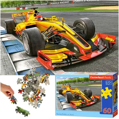 Obrázok produktu pre CASTORLAND Puzzle 60 dielikov Závodný bolid na trati - pretekárske auto 5+