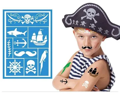 Image de Expérience Licorne Stencil Kit de maquillage Princesses Carnaval Magie Fantaisie Facepainting Jeu créatif pour enfants Pochoirs Monde de rêve Jeu de couleurs Peinture faciale, couleur : bleu