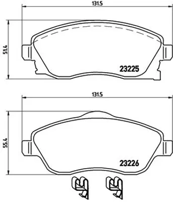 Produktbild von Brembo Bremsbelagsatz, Scheibenbremse Vorderachse P 59 036