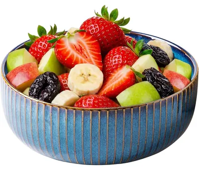 Salatschüssel 1800 ml Keramik, blau, spülmaschinengeeignet, 21 cm