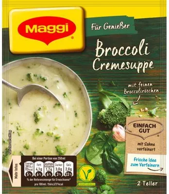 Produktbild von Maggi Für Genießer Broccoli Cremesuppe mit feinen Broccoliröschen 44g