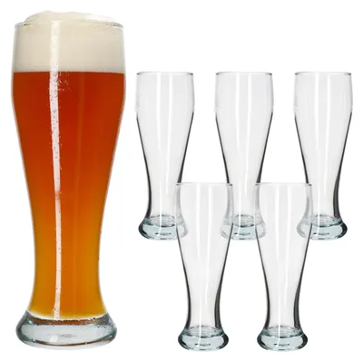 Produktbild von 6er Set Sepp Weizenbiergläser 0,5 L geeicht aus Klarglas Weißbier