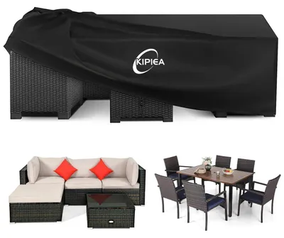 Obrázek produktu pro Ochranný obal na zahradní nábytek, rozměry 198x147x71 cm, vodotěsný, odolný vůči UV záření, vyroben z tkaniny Oxford 420D, větruodolný